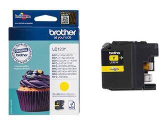 BROTHER LC123Y Tusz Brother LC123Y yellow 600str MFC-J4510DW / DCP-J4110DW / MFC-J470DW