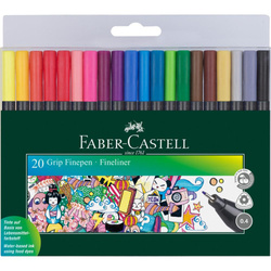 Cienkopisy Faber-Castell Grip 20 kolorów