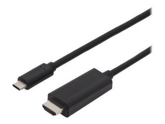 DIGITUS Kabel adapter USB 3.1 Gen.2 SuperSpeed+ Typ C/HDMI 4K 60Hz  18Gbps M/M  czarny 2m