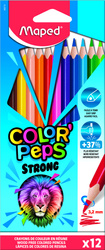 Kredki ołówkowe trójkątne Colorpeps Strong Maped 12 kolorów