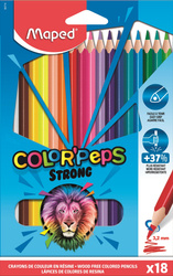 Kredki ołówkowe trójkątne Colorpeps Strong Maped 18 kolorów