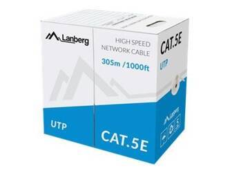 LANBERG LCU5-11CU-0305-S UTP solid cable CU cat. 5e 305m gray