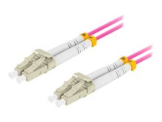 LANBERG fiber optic patchcord MM LC/UPC-LC/UPC duplex 2m LSZH om4 50/125 3.0mm violet