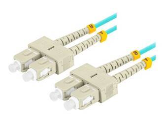 LANBERG fiber optic patchcord MM SC/UPC-SC/UPC duplex 2m LSZH om3 50/125 3.0mm aqua
