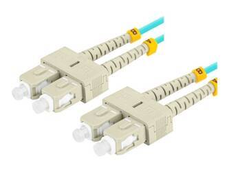 LANBERG fiber optic patchcord MM SC/UPC-SC/UPC duplex 5m LSZH om3 50/125 3.0mm aqua